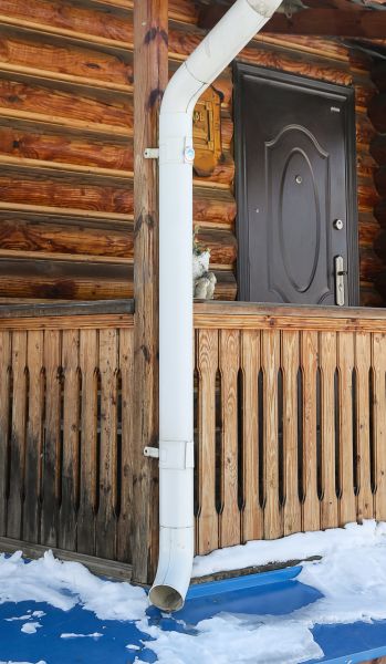 Porch Downspout Installation in Milford