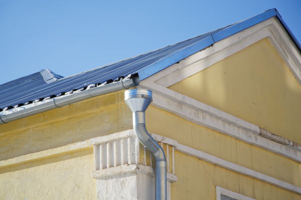 Steel Downspout Installation in Milford